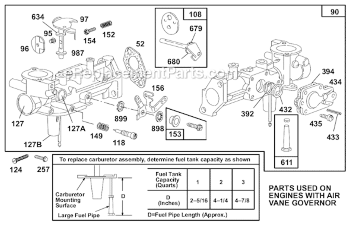 Page C Diagram and Parts List for 80200 2201-2413, 2416, 2419, 2421, 2422, 2423, 2424, 2426, 2428, 2429 Briggs and Stratton Engine